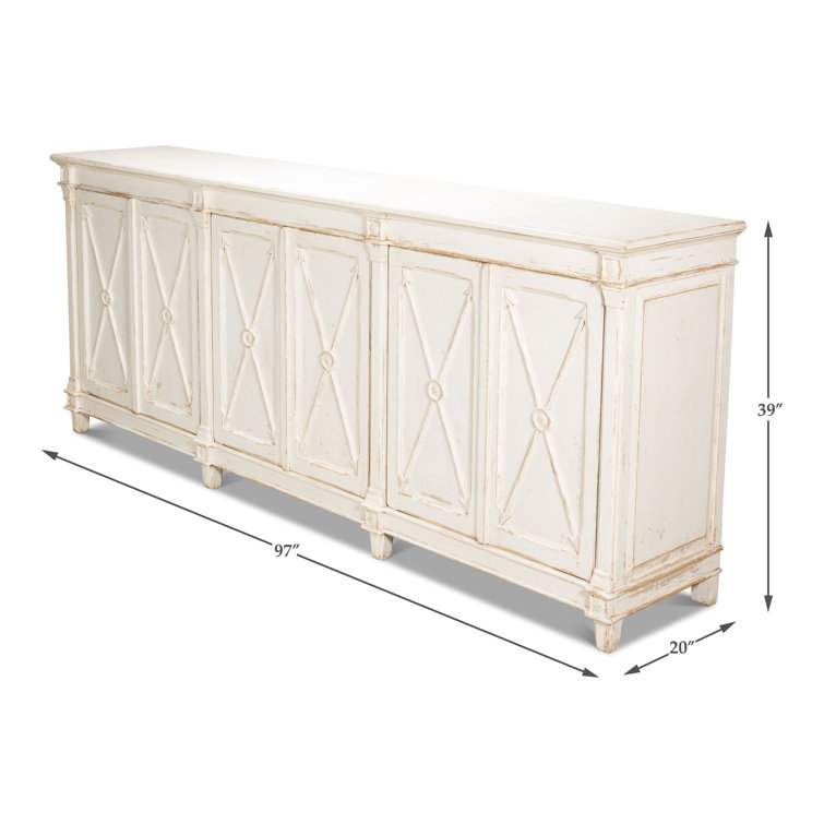 Marksman 96'' White Reclaimed Pine Sideboard