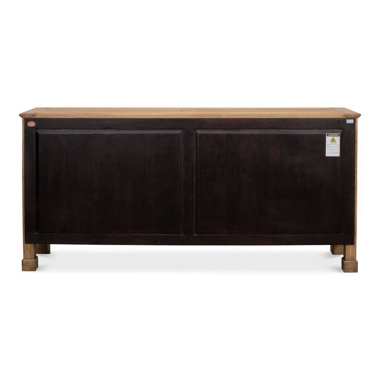 Carreiro Traditional Beige 79'' Driftwood Finish Sideboard