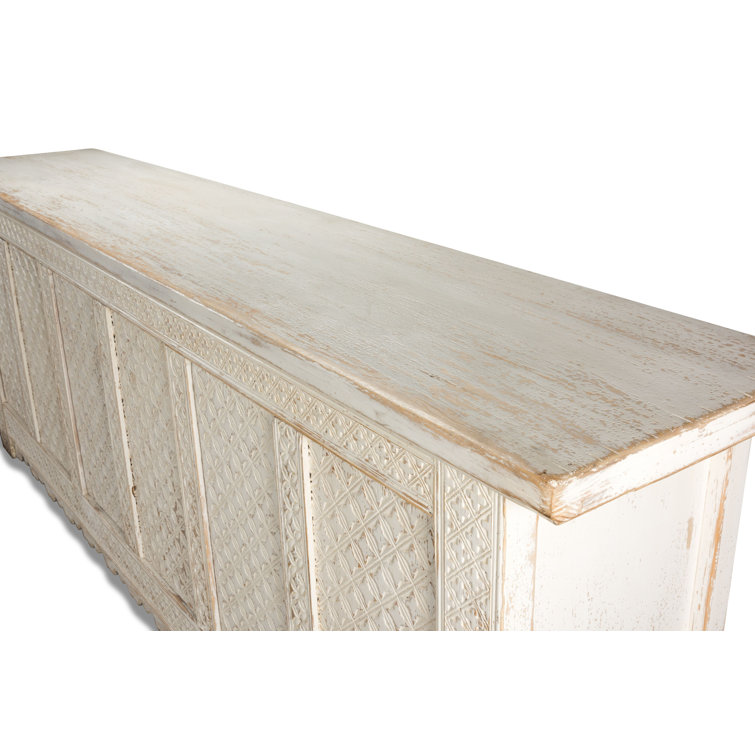 Persian 98'' Antique White Solid Wood Sideboard