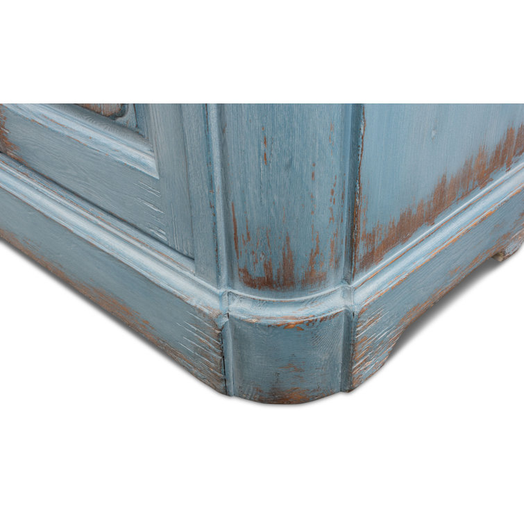 Jensen 95'' Stony Grey Solid Wood Console Table with Storage