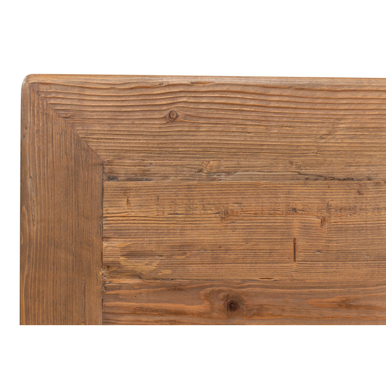 Transitional Reclaimed Pine Square Coffee Table in Warm Brown