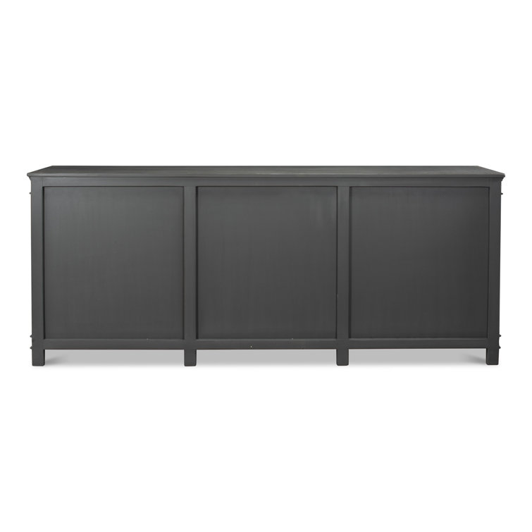 Marksman 96'' Concrete Gray Solid Wood Traditional Sideboard