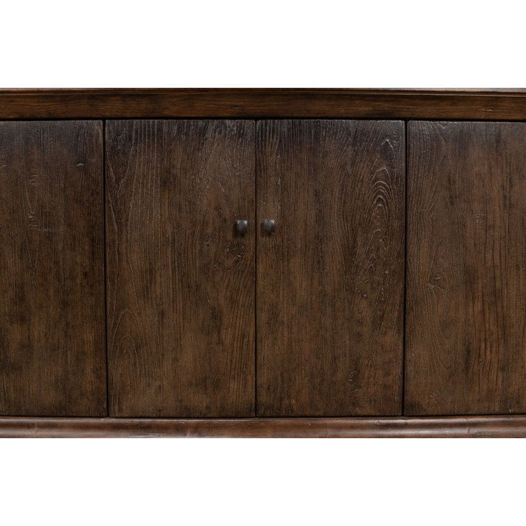 Rustic Charms 87'' Brown Elm Wood Sideboard Cabinet