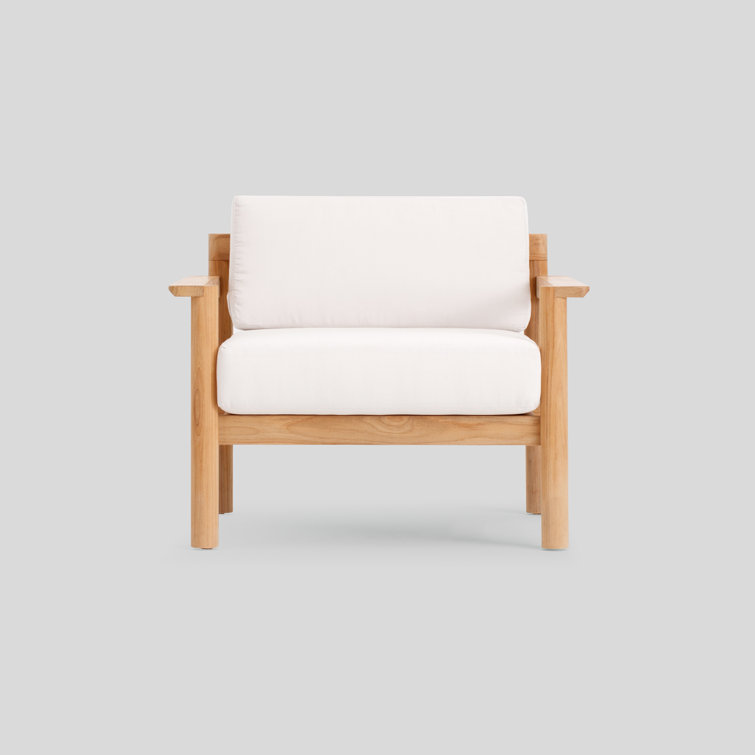 Haven Teak Outdoor Lounge Chair with Sunbrella Canvas Cushions