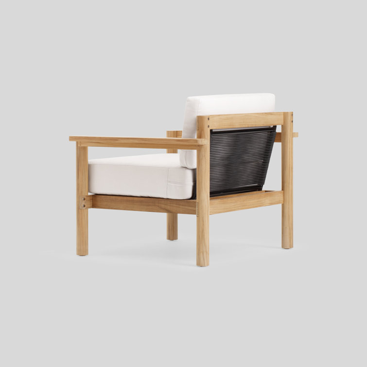 Haven Teak Outdoor Lounge Chair with Sunbrella Canvas Cushions