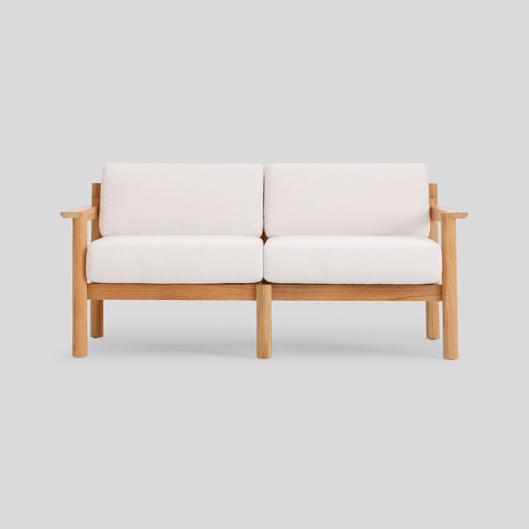 Haven 66'' Teak Outdoor Sofa with Canvas Sunbrella Cushions