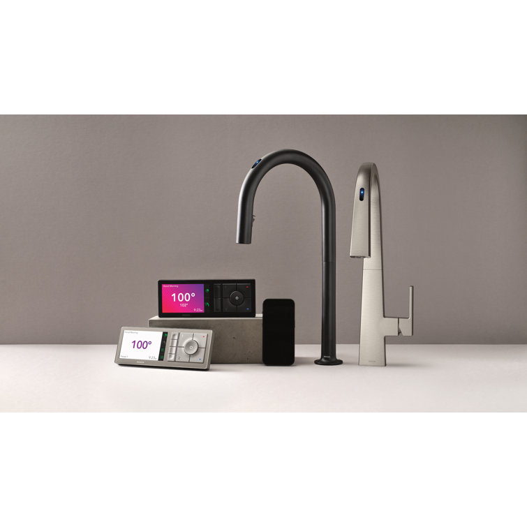 Matte Black Wall-Mounted Digital Shower Controller with LCD Screen