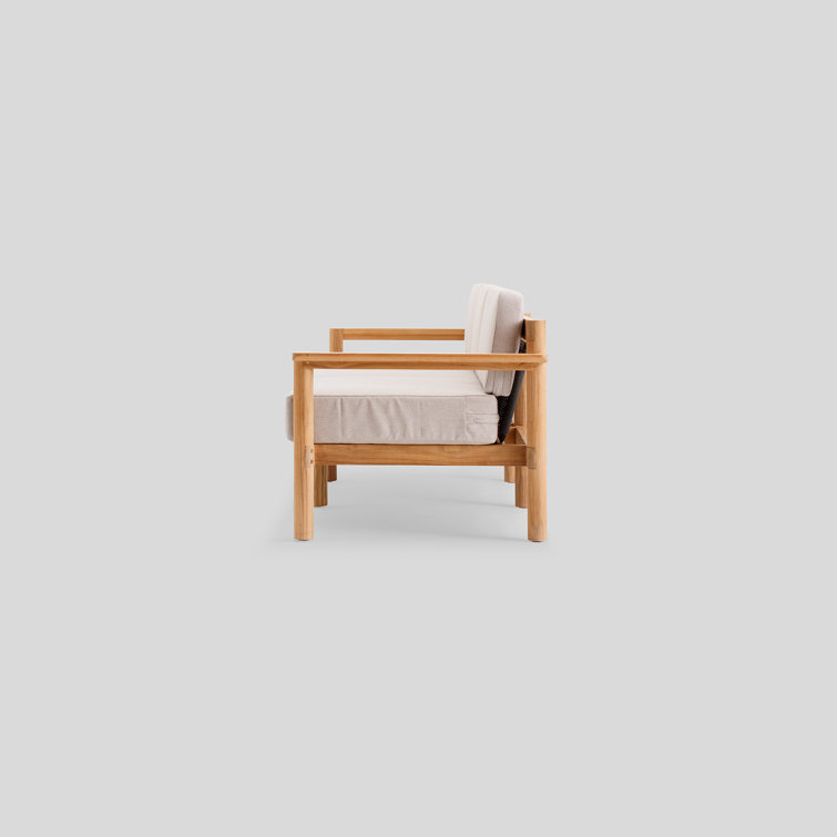 Haven 89.5'' Teak Outdoor Sofa with Sunbrella Ashe Cushions