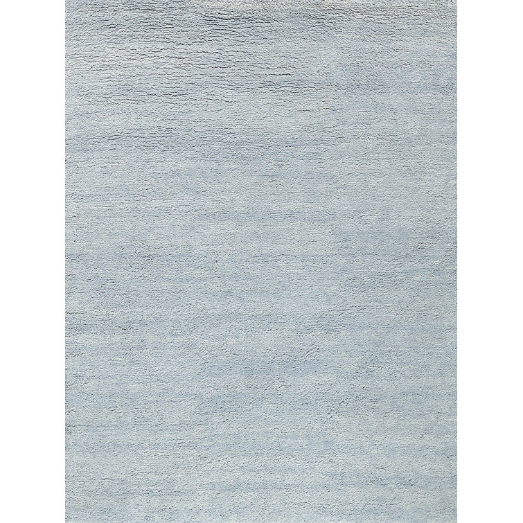 Hand-Knotted Blue Wool 9' x 12' Area Rug