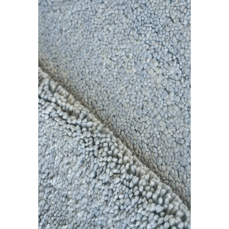 Hand-Knotted Blue Wool 9' x 12' Area Rug