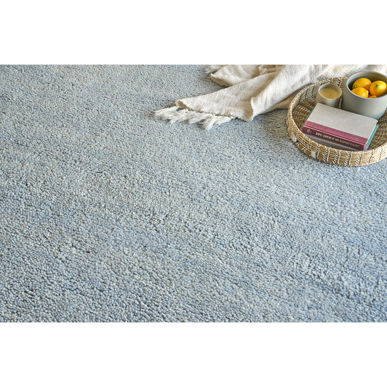 Hand-Knotted Blue Wool 9' x 12' Area Rug