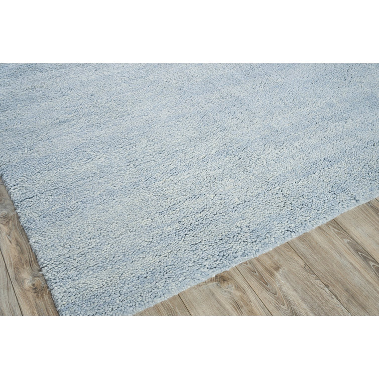 Hand-Knotted Blue Wool 9' x 12' Area Rug