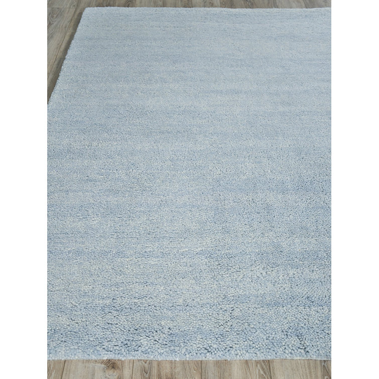Hand-Knotted Blue Wool 9' x 12' Area Rug