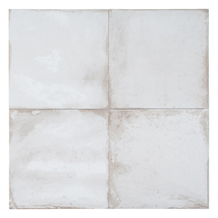 Poise 8" Matte White Porcelain Tile for Kitchen and Bathroom