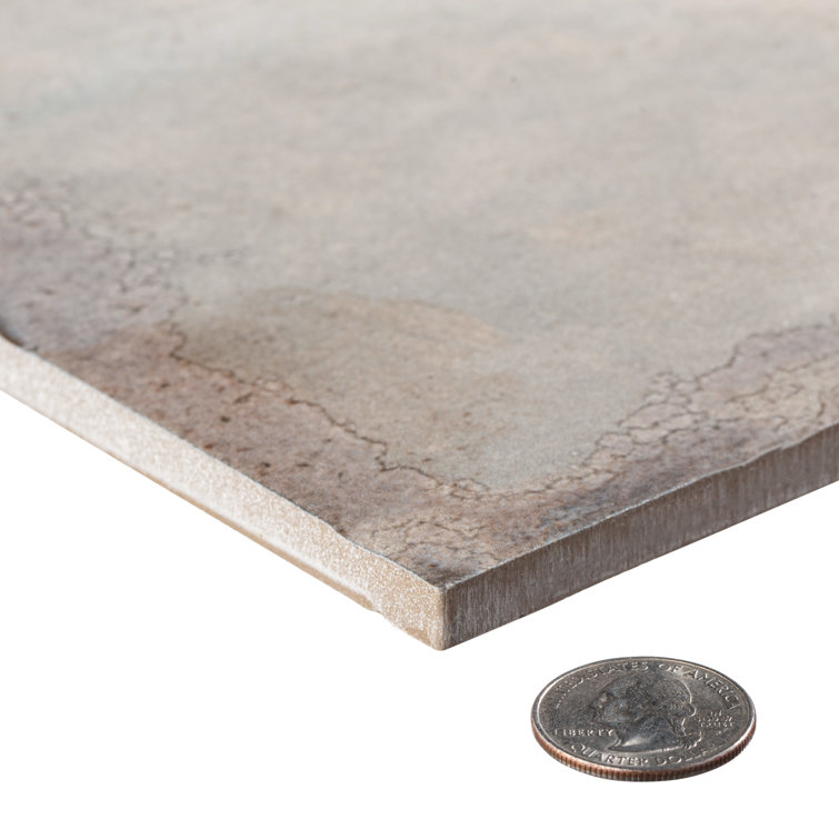 Poise 8" Gray Matte Porcelain Wall and Floor Tile