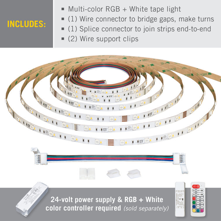RibbonFlex Pro 24V RGB+W LED Tape Light with Remote