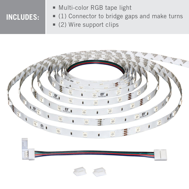 8ft Multi-Color RGB LED Tape Light with 30 LEDs per Meter