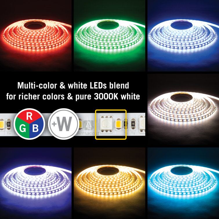 16-Foot RGB+W LED Tape Light with 24V Power