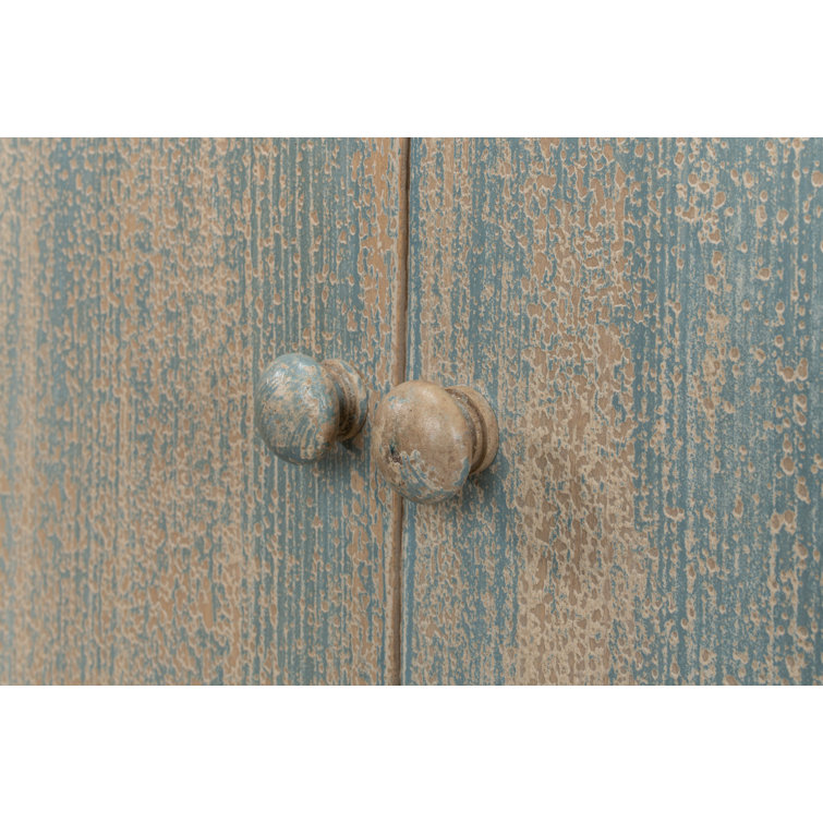 Antique Blue 122'' Traditional Wooden Sideboard