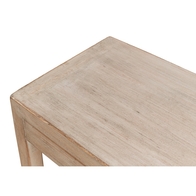 Anton Transitional Brown Pine Wood Console Table with Storage
