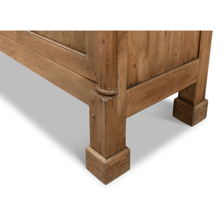 Carreiro Traditional Beige 79'' Driftwood Finish Sideboard