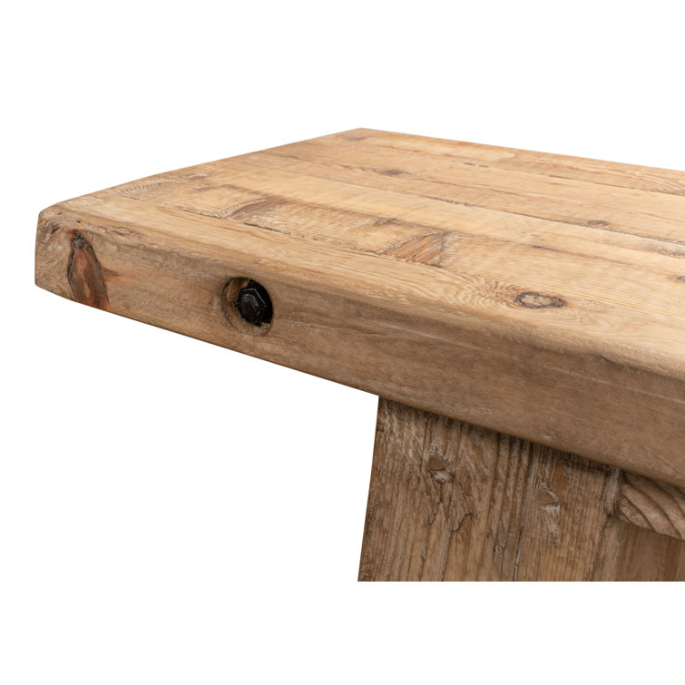 Rustic Brown Reclaimed Wood Rectangular Console Table