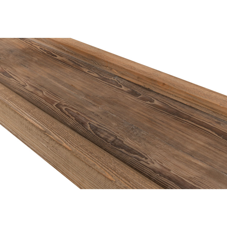 Rustic Brown Reclaimed Wood Rectangular Console Table