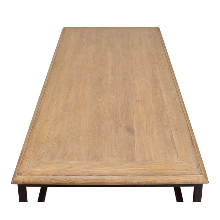 Traditional Elmwood 72'' Coffee Table with Metal Frame and Storage