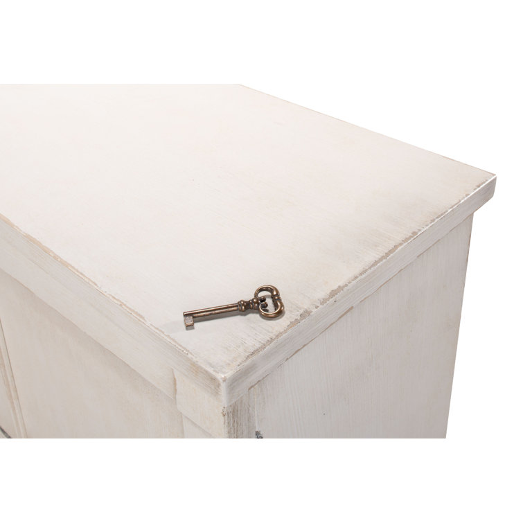 Luciana 112'' White and Gray Wood Buffet with 6 Doors