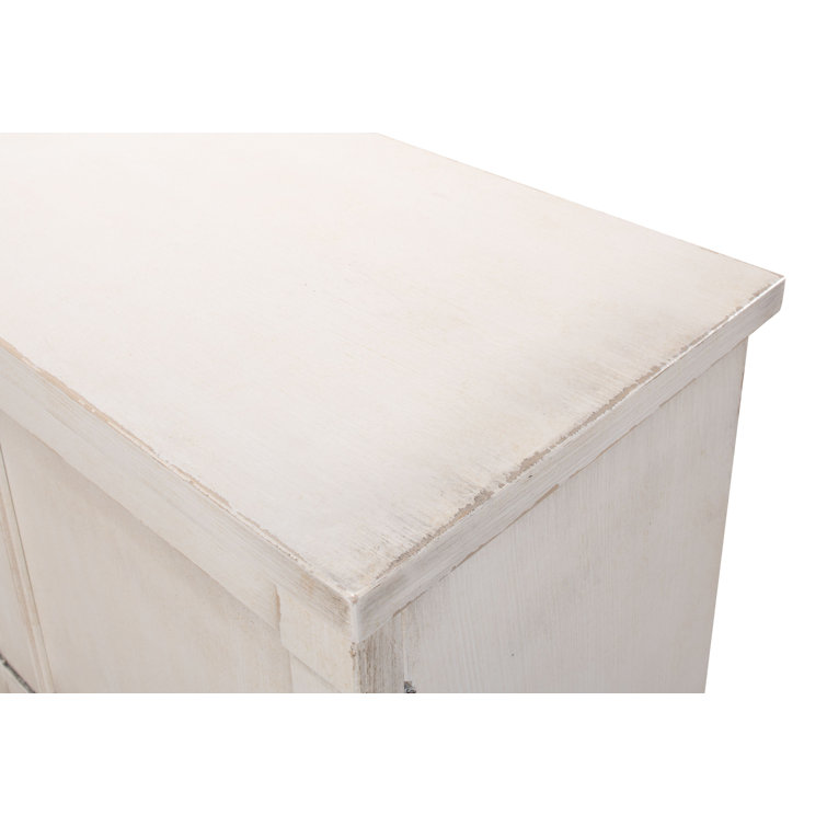 Luciana 112'' White and Gray Wood Buffet with 6 Doors