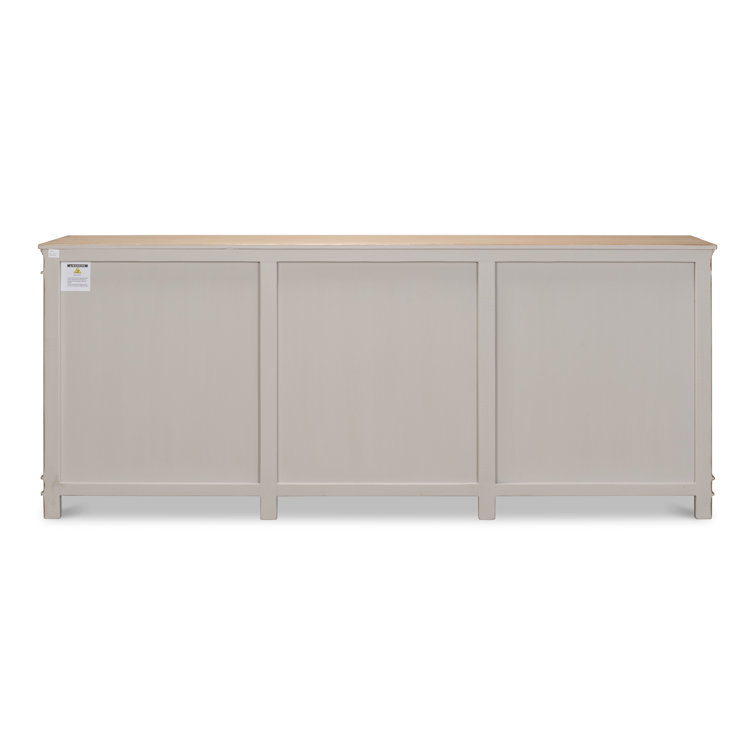 96'' Dark Beige Pine Traditional Sideboard