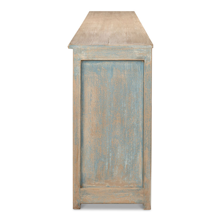 Antique Blue 122'' Traditional Wooden Sideboard