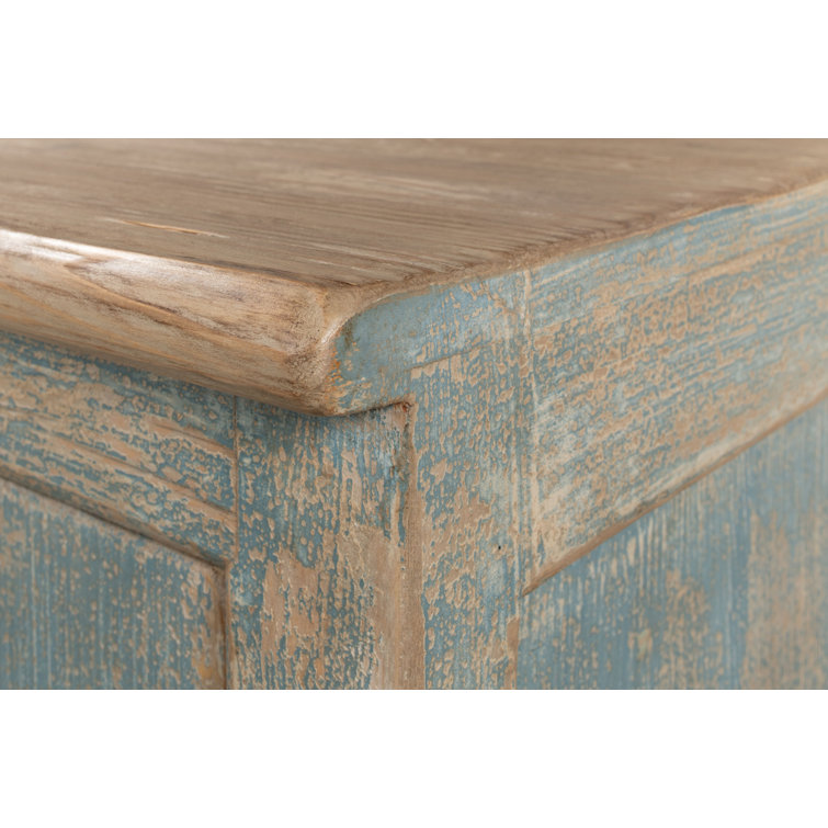 Antique Blue 122'' Traditional Wooden Sideboard