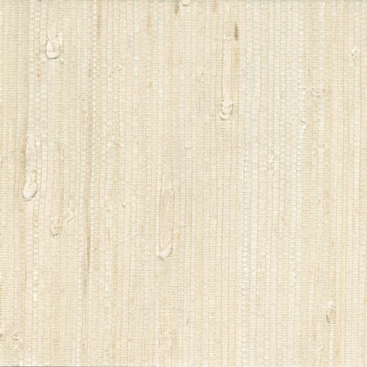 White Grasscloth 3D Non-pasted Removable Wallpaper Roll