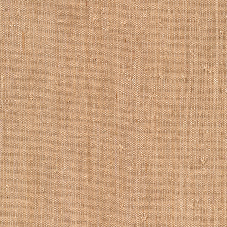 Warm Brown Grasscloth Non-Pasted Wallpaper Roll