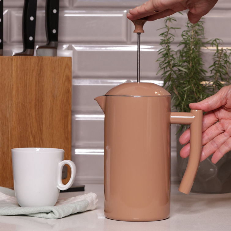 Sandstone Double-Walled Stainless Steel French Press Coffee Maker