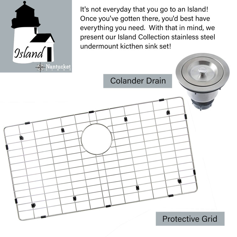 32'' Satin Stainless Steel Undermount Single Bowl Kitchen Sink