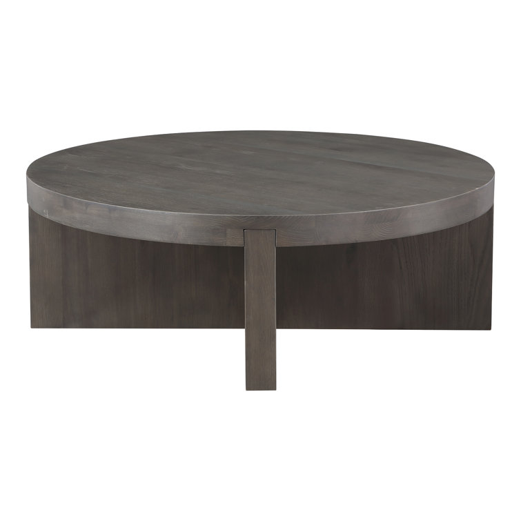 Folke 38'' Dark Brown Oak Round Coffee Table