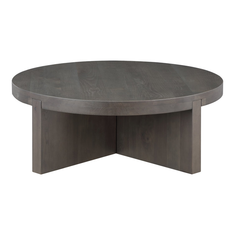 Folke 38'' Dark Brown Oak Round Coffee Table