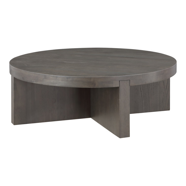 Folke 38'' Dark Brown Oak Round Coffee Table
