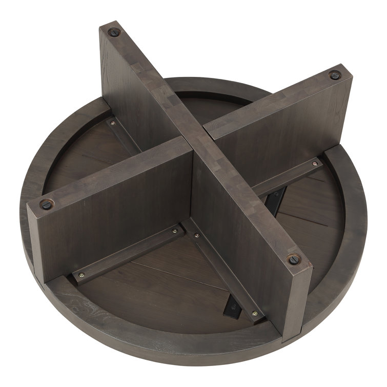 Folke 38'' Dark Brown Oak Round Coffee Table