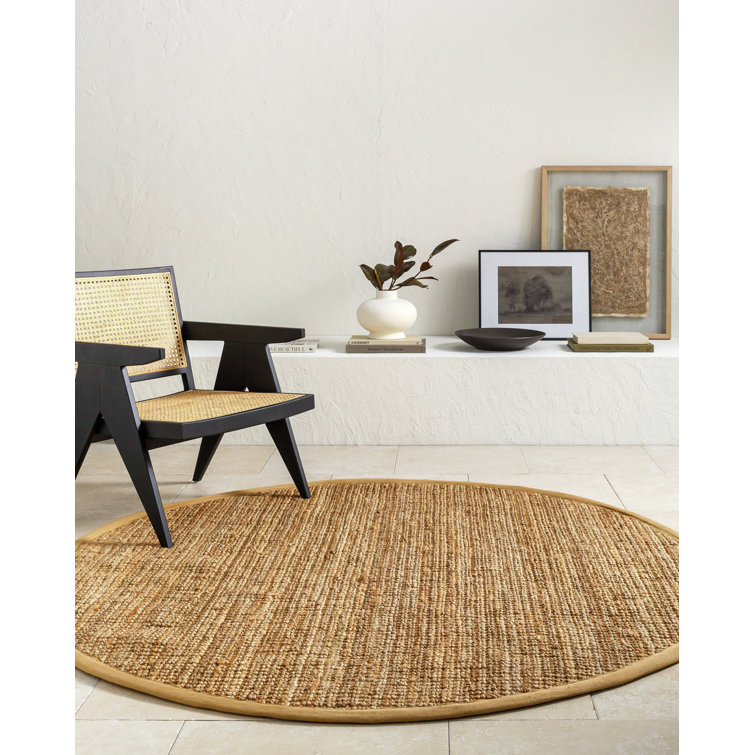 Livabliss Calla Round 8' Tan Jute Hand Woven Area Rug