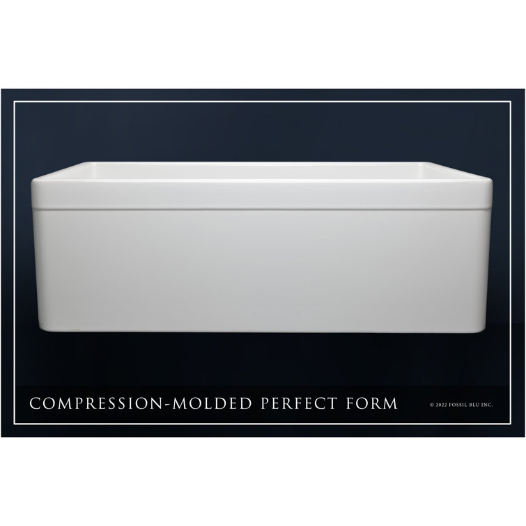 Luxury Glossy White Fireclay Farmhouse Kitchen Sink