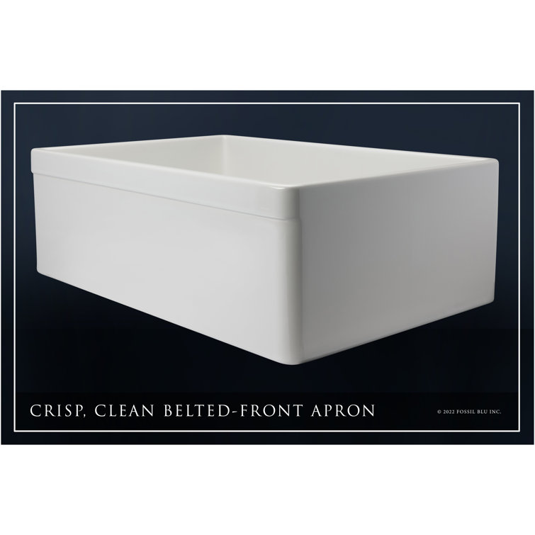 Luxury Glossy White Fireclay Farmhouse Kitchen Sink