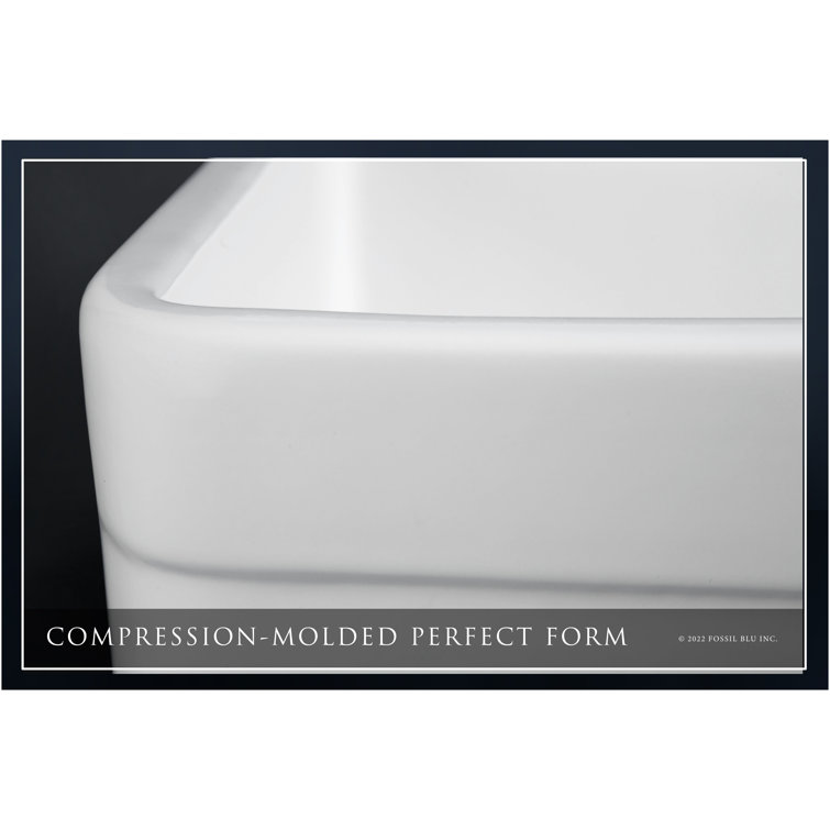 Luxury Glossy White Fireclay Farmhouse Kitchen Sink