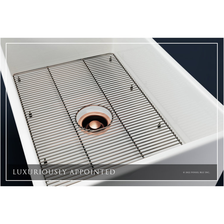 Glossy White Fireclay Farmhouse Apron-Front Sink
