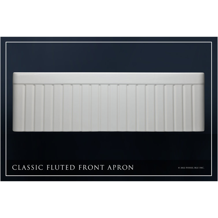 Glossy White Fireclay Farmhouse Apron-Front Sink