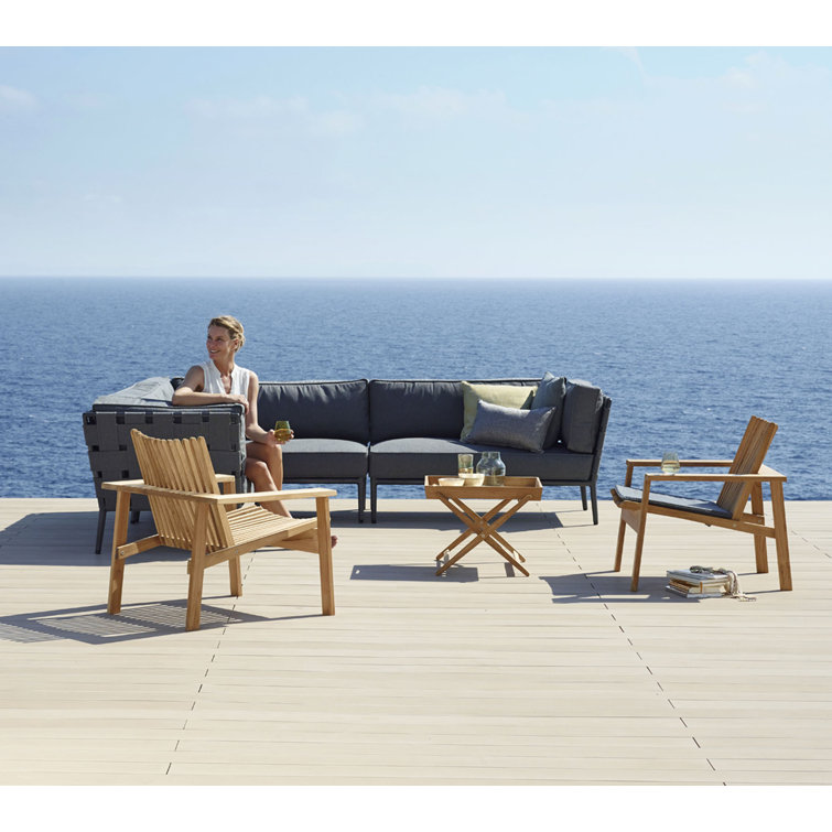Amaze Teak Dining Chair with Grey Cushions