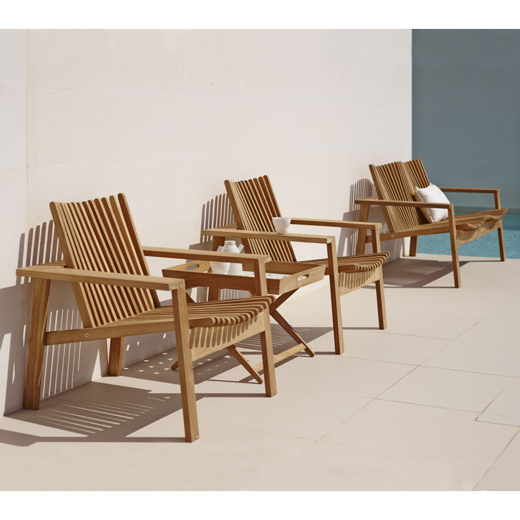 Amaze Teak Dining Chair with Grey Cushions