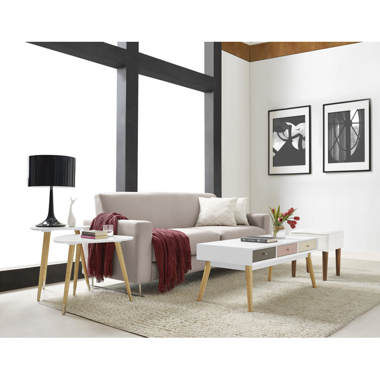 Baylie Mid-Century Reclining Sofa in Plush Black Velvet